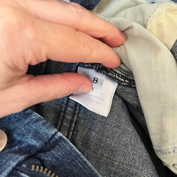 Rachel Comey Wide Leg Cropped Blue Denim Jeans - Picture 4 of 7